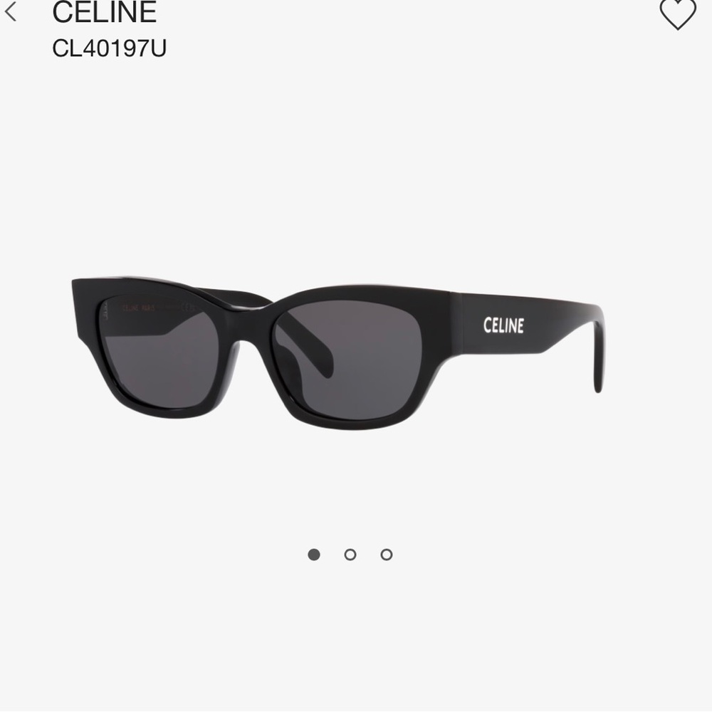 Celine CL40197U Sunglasses Black with White leather Celine crossbody pouch